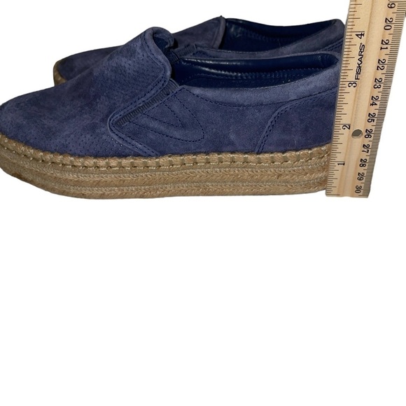 Tretorn Shoes 6.5 Blue Suede Slip On Braided Jute Cushioned - Picture 8 of 9
